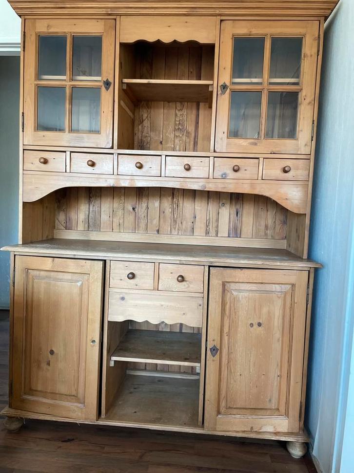 Oude grenen kast, Huis en Inrichting, Kasten | Buffetkasten, Gebruikt, 200 cm of meer, 100 tot 150 cm, 50 tot 75 cm, Met lade(s)