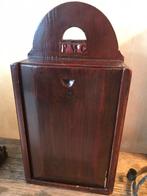 Antieke houten schooltas met inhoud. Volkskunst., Ophalen of Verzenden
