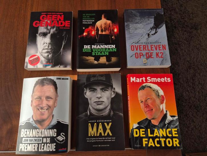 Max Verstappen Lance Armstrong  John van Zweden  Andy vd Mei, Boeken, Biografieën, Zo goed als nieuw, Sport, Ophalen of Verzenden