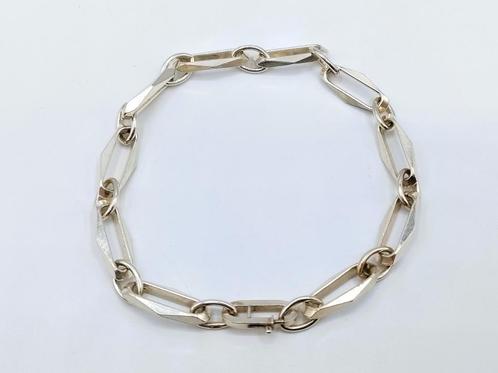 Zilveren 'close forever' armband, 20 cm, Sieraden, Tassen en Uiterlijk, Armbanden, Gebruikt, Zilver, Zilver, Verzenden