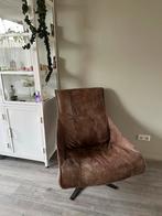 Echt leren draaistoel, Huis en Inrichting, Fauteuils, Ophalen, Zo goed als nieuw, 75 tot 100 cm, 50 tot 75 cm
