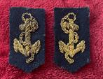 Marine Kraagspiegels Officier KM militaire leger anker, Verzamelen, Ophalen of Verzenden, Marine, Nederland, Embleem of Badge