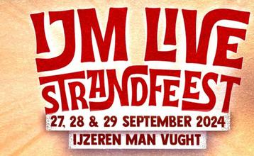 4 e-tickets IJm live strandfeest vrijdag 27 september