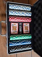 Pokeren poker pokerkoffer fiches chips pokerset, Ophalen of Verzenden, Gebruikt