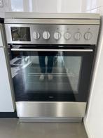 Fornuis 4-pits RVS met oven, 60 cm, Pelgrim, Witgoed en Apparatuur, Fornuizen, Ophalen, Gebruikt, Hete lucht, 60 cm of meer