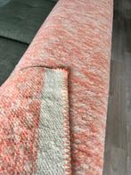 Mooie oranje wit wollen vintage deken, Ophalen of Verzenden, Gebruikt