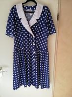 Vintage jurkje 50er jaren stijl, Blauw, Maat 42/44 (L), Ophalen of Verzenden, Zo goed als nieuw
