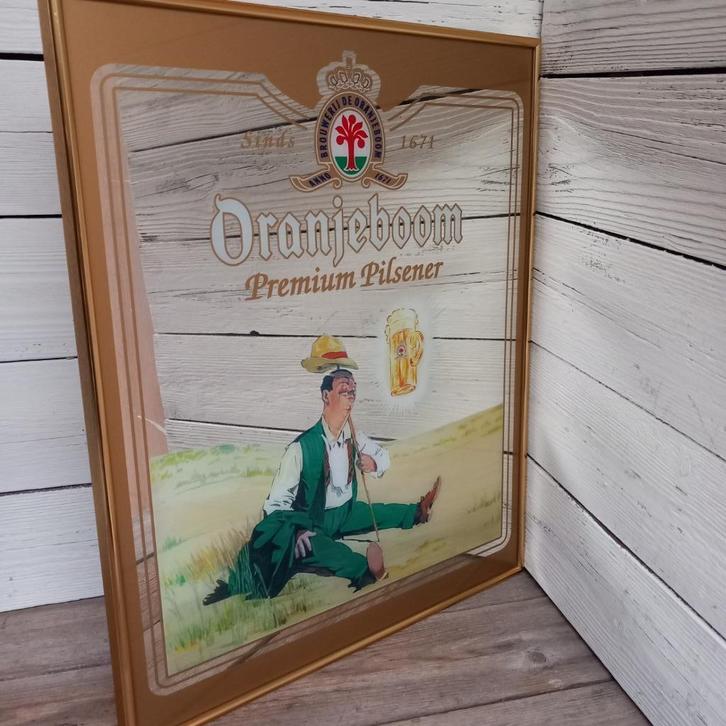 Vintage 1980 Oranjeboom pilsener spiegel., Verzamelen, Merken en Reclamevoorwerpen, Zo goed als nieuw, Gebruiksvoorwerp, Ophalen of Verzenden