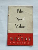 Vintage Boekje Film Speed Values for Weston Exposure Meters, Ophalen of Verzenden, Gelezen, Techniek