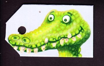 9538) krokodillen alligators labeltje beschikbaar voor biedingen