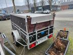 Gebruikte aanhangwagen enkelas met opbouw en afdekzeil, Gebruikt, ., ., Ophalen