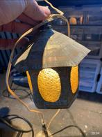 Antieke lamp, gemaakt van rijwielbelastingplaatjes, Huis en Inrichting, Ophalen, Gebruikt