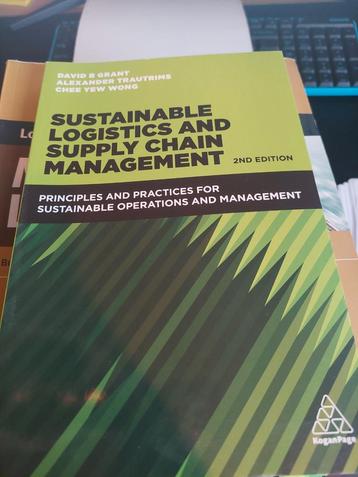 Sustainable logistics and supply chain management 