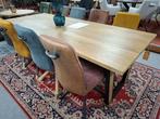 Nieuwe tafel 250 x 100 cm. eiken, zwart metaal Denmark Xooon, Huis en Inrichting, Ophalen, 100 tot 150 cm, Vijf personen of meer