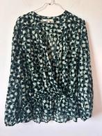 Nieuw! Top/blouse Garcia groen/zwarte velvet stippen - XL, Zwart, Maat 46/48 (XL) of groter, Nieuw, Ophalen of Verzenden