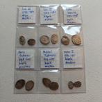 Rusland set 12 dengas en kopeks van 5 tsaren (1547-1721), Ophalen of Verzenden, Rusland