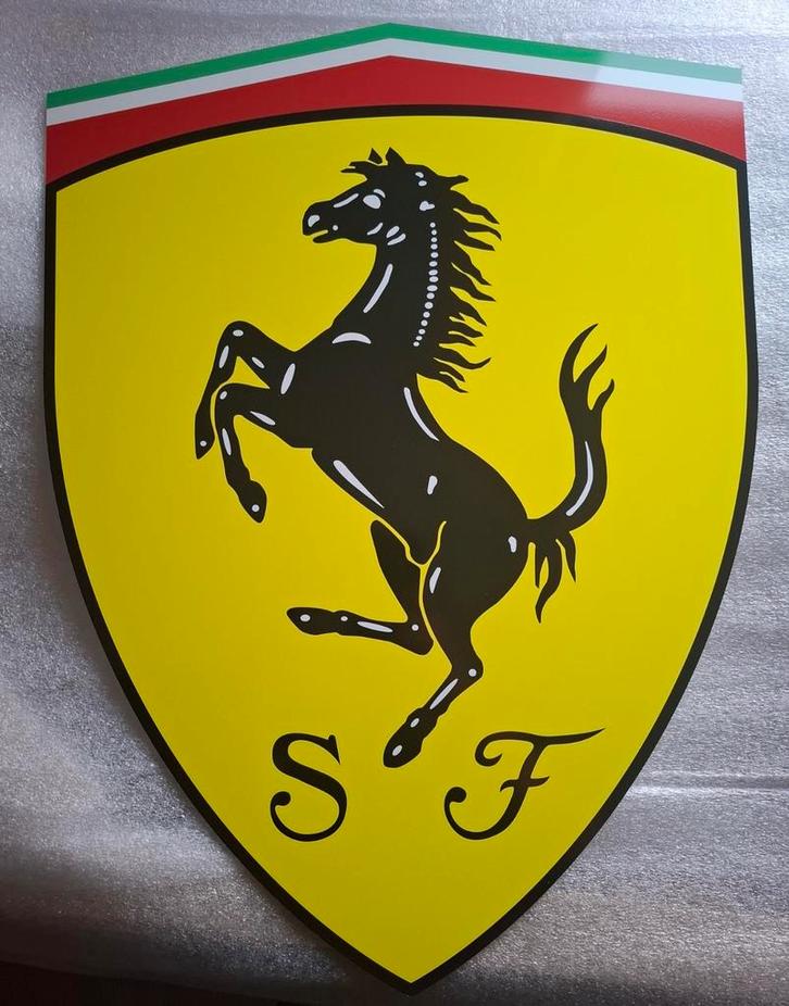Groot Ferrari logo, Verzamelen, Automerken, Motoren en Formule 1, Nieuw, Auto's, Ophalen of Verzenden