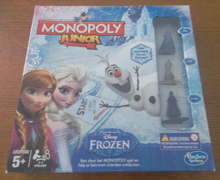Monopoly Junior Disney Frozen / Hasbro Gaming, Hobby en Vrije tijd, Gezelschapsspellen | Bordspellen, Zo goed als nieuw, Een of twee spelers