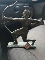 Bronzen beeld van Griekse krijger met pijl en boog, Antiek en Kunst, Ophalen of Verzenden