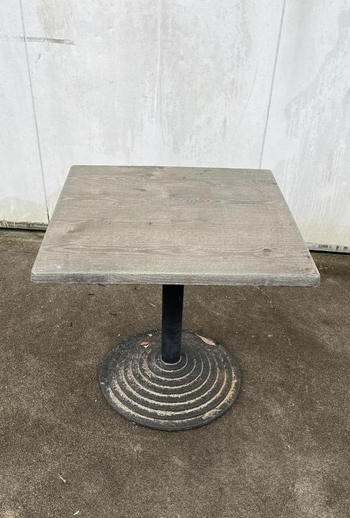 12 stuks Gebruikte horeca terras tafels 80x80 cm gietijzer, Tuin en Terras, Tuinmeubel-accessoires, Gebruikt, Ophalen