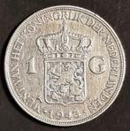 Nederland (s Indië) : zilveren 1 gulden 1943D, Postzegels en Munten, Munten | Nederland, 1 gulden, Zilver, Ophalen of Verzenden