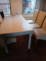 Grote houten eettafel, Ophalen, 100 tot 150 cm, 200 cm of meer, Zo goed als nieuw