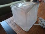Bijzondere ijsklont lamp, Huis en Inrichting, Lampen | Tafellampen, Vintage, Ophalen of Verzenden, Minder dan 50 cm, Glas