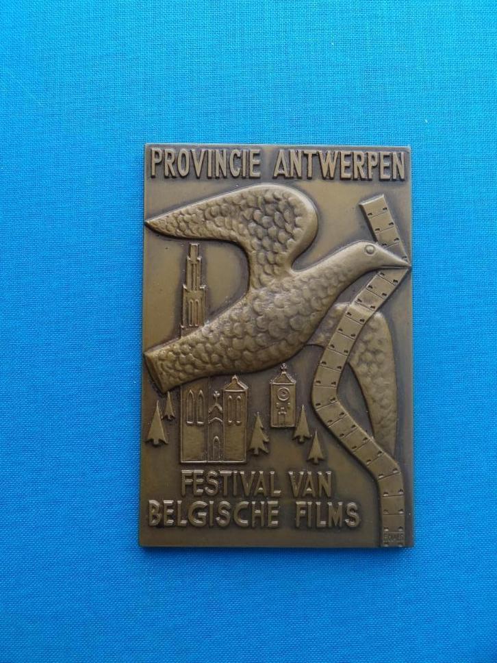 bijzondere Gevaert prijs voor Gevacolor Cinefilm, 1958, Postzegels en Munten, Penningen en Medailles, Brons, Buitenland, Verzenden