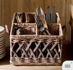 Riviera Maison Rattan Couvert Bestekmand Bestek Mand, Huis en Inrichting, Woonaccessoires | Schalen en Manden, Mand, Verzenden