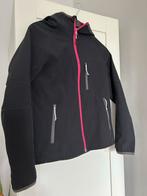 Zwart (sport) jasje roze accenten maat 140, Gebruikt, Jongen of Meisje, Decathlon, Ophalen of Verzenden