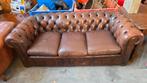 Vintage lederen Chesterfield bank, Antiek en Kunst, Antiek | Meubels | Stoelen en Banken, Ophalen