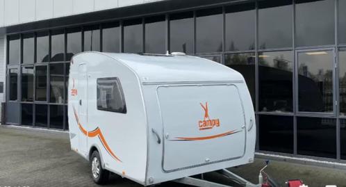 Dethleffs Campy caravan 2008, Caravans en Kamperen, Caravans, Particulier, tot en met 4, 500 - 750 kg, Treinzit, Dethleffs, Dwarsbed
