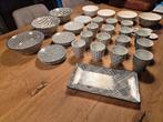 Xenos zwart wit 39 delig servies, Huis en Inrichting, Ophalen, Keramiek, Zo goed als nieuw, Overige stijlen