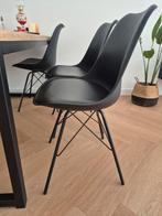 Zwarte design stoelen  - set van 6 (85cm hoog en 47cm breed), Huis en Inrichting, Stoelen, Ophalen, Drie, Zwart, Zo goed als nieuw