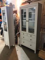 Ikea hemnes vitrine wandmeubel, Huis en Inrichting, Kasten | Vitrinekasten, Ophalen, Gebruikt, 100 tot 150 cm, Glas