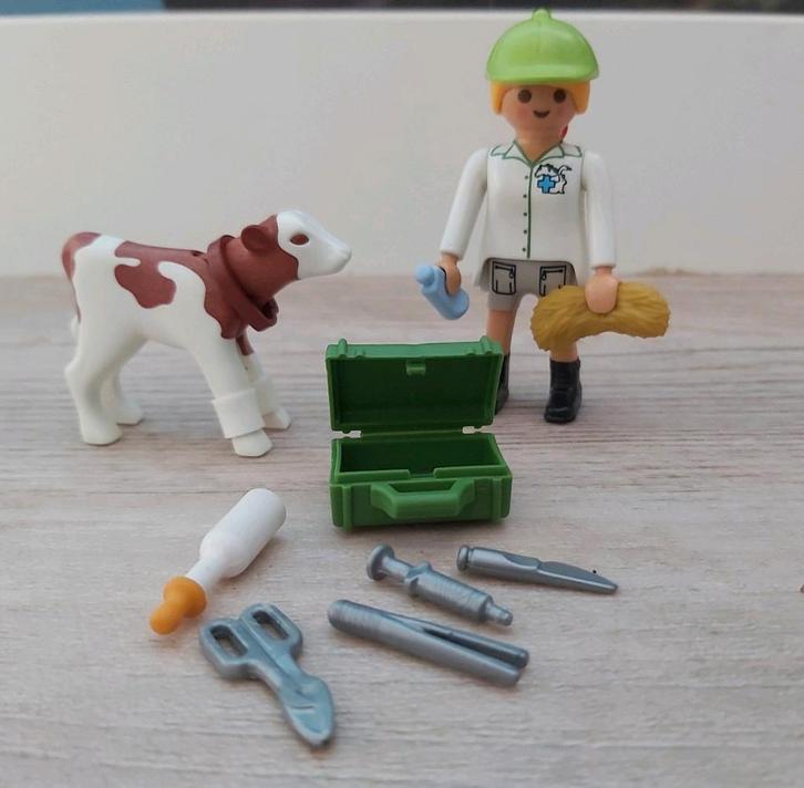 Te koop: Playmobil Special Plus Dierenarts met kalf - 70252, Kinderen en Baby's, Speelgoed | Playmobil, Zo goed als nieuw, Complete set