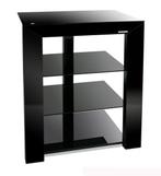 Top Norstone PIU Black audiomeubel, Huis en Inrichting, Kasten | Televisiemeubels, Ophalen, Zo goed als nieuw, 25 tot 50 cm, Glas