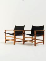 set 2 vintage dio fauteuil stoel safari chair Deens, Ophalen, Gebruikt, 75 tot 100 cm, Nvt