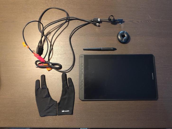 Tekentablet Huion Kamvas 13 met toebehoren (ZGAN), Computers en Software, Tekentablets, Zo goed als nieuw, Bedraad, Ophalen