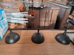Industriële lamp met 3 kappen, Huis en Inrichting, Lampen | Hanglampen, Ophalen