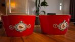 Pip Studio love birds 2x kom / schaal porselein rood, Ophalen of Verzenden, Zo goed als nieuw, Porselein, Overige typen