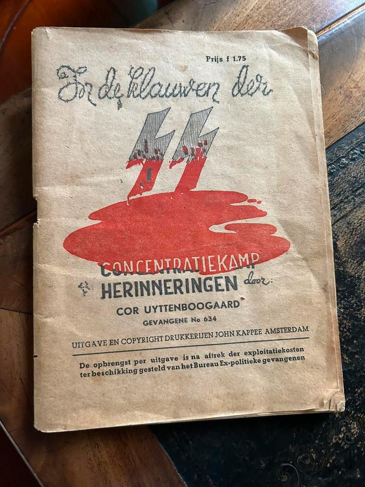 IN DE KLAUWEN DER SS CONCENTRATIERHERINNERINGEN GEVANGENEN, Boeken, Oorlog en Militair, Gelezen, Overige onderwerpen, Tweede Wereldoorlog