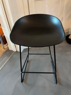 Hay About A Stool AAS Barkruk Zwart - Zithoogte 65cm, Ophalen, Kunststof, Met voetsteun, 60 tot 90 cm