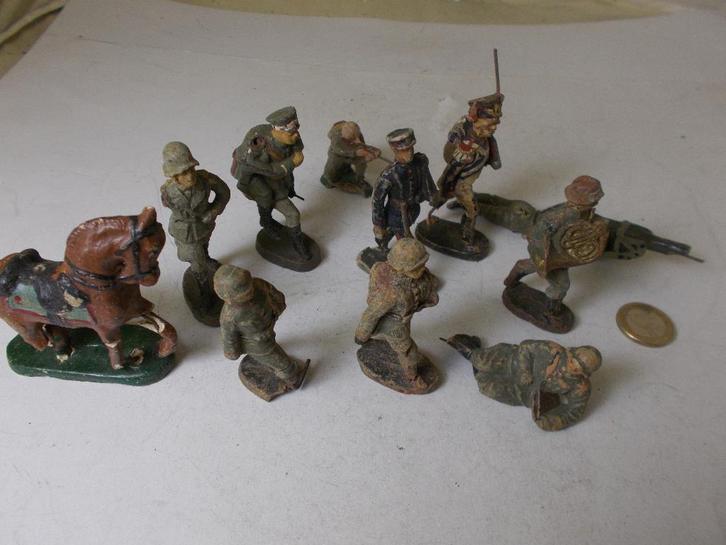 Jr. 20/30 ANTIEKE SOLDAATJES  11 X (Div. merken.) -B-., Antiek en Kunst, Antiek | Speelgoed, Ophalen of Verzenden