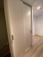 Schuifdeuren met rails 1,30mtr breed, Ophalen, Zo goed als nieuw, Binnendeur, 215 cm of meer