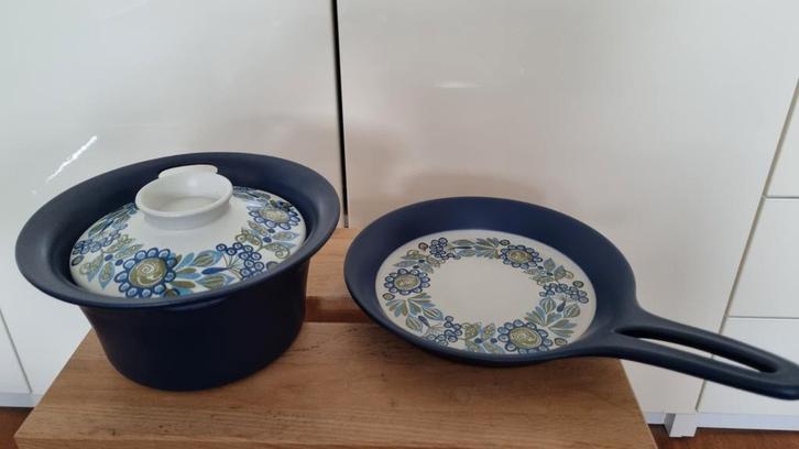 Figgio flameware, Aardewerk Vulkanus Designpannens, Huis en Inrichting, Keuken | Keukenbenodigdheden, Zo goed als nieuw, Ophalen