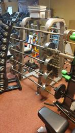 Halterstangen / Barbells / Old Skool Zwaar / met Precor Rek, Ophalen of Verzenden, Gebruikt, Benen, Halterstangen