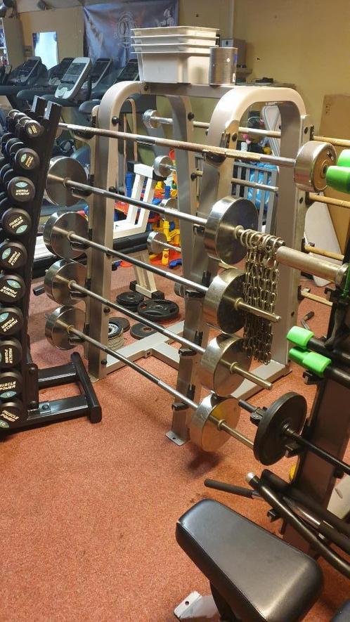 Halterstangen / Barbells / Old Skool Zwaar / met Precor Rek, Sport en Fitness, Fitnessmaterialen, Gebruikt, Halterstangen, Armen