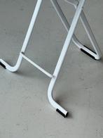 Paperclip stoel Gastone Rinaldi vintage design klapstoel wit, Huis en Inrichting, Stoelen, Metaal, Gebruikt, Ophalen of Verzenden