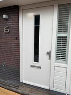 Houten Voordeur met Glas (230,9 x 92,9 cm), Doe-het-zelf en Verbouw, Deuren en Horren, Ophalen, Gebruikt, 80 tot 100 cm, 215 cm of meer